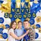 Navy Party Decorations, Blue Gold Naval Military Banner, Navy Bound Themed Cake Topper、Sash、Ballons、Curtain,Star Balloons Supply , Farewell Party Welcome Boot Camp Bound Decorations